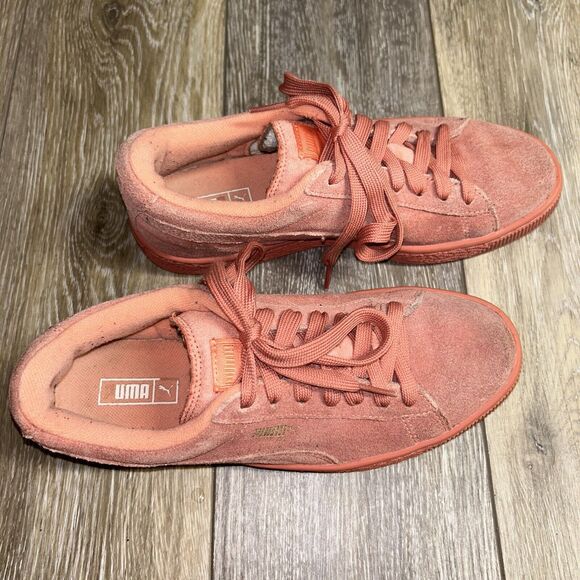 Puma Big Kids Youth US Size 6 C Desert Flower Pink Suede 35511069 Sneaker Shoes - Picture 3 of 12